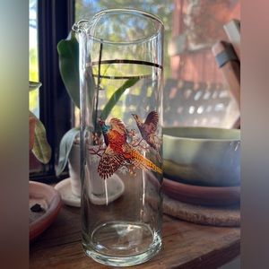 Vintage MCM Mid Century Princess House Cocktail Whiskey Pitcher Glass Barware